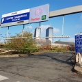 Entrance of the shopping centre car park